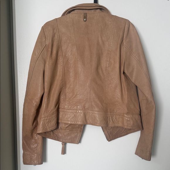 Mackage + Aritzia Women's Tan Leather Jacket - Picture 3 of 3